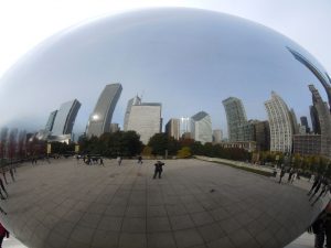 Cloud Gate in the Millenium Park Chicago